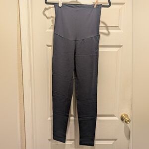 Quince High-Waisted Maternity Navy Leggings